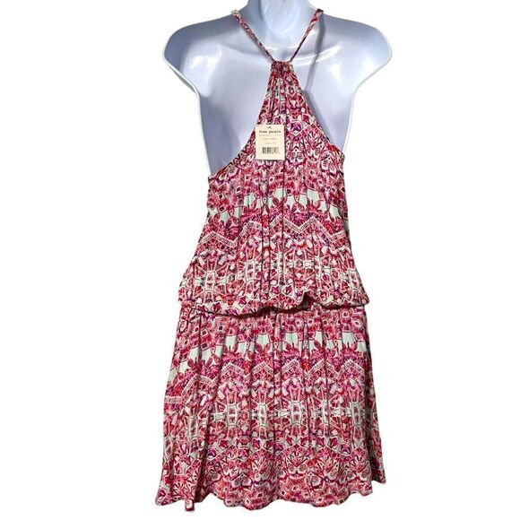 Free People Batik Print Halter Drop Waist Dress Size XS NWT - Picture 3 of 9